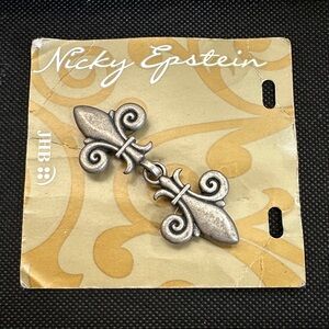 Nicky Epstein Silver Brooch Closure
